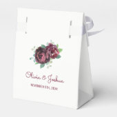 ブルゴーニュバラ結婚式の引き出物ボックス フェイバーボックス (裏面サイド)