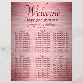 ブルゴーニュバラ結婚金ゴールドのテーブル座席表