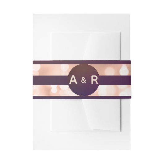 ブルゴーニュバラ結婚金ゴールド 招待状ベリーバンド (正面例)