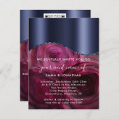 ブルゴーニュバラ縁どQRコードマルサラブルーネイビー (正面/裏面)