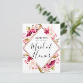 ブルゴーニュバラ金ゴールドが私のメイド・オブ・オーナー（花嫁付き添い人）になる 招待状 (スタンド正面)