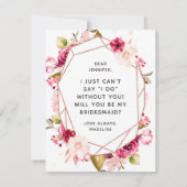 ブルゴーニュバラ金ゴールドは私の花嫁になる 招待状 (裏面)