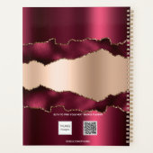 ブルゴーニュバラ金ゴールドアガート大理石名2026 プランナー手帳 (裏面)