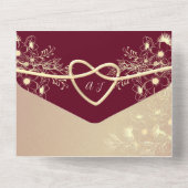 ブルゴーニュバラ金ゴールドオールインワン招待状 オールインワン招待状 (裏面)