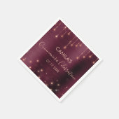 ブルゴーニュバラ金ゴールドキンセアニェラパーティー スタンダードカクテルナプキン (角)