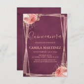 ブルゴーニュバラ金ゴールドキンセアニェラパーティー 招待状 (正面/裏面)