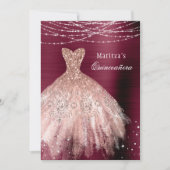 ブルゴーニュバラ金ゴールドグラムダイヤモンドキンセアニラ 招待状 (正面)