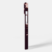 ブルゴーニュバラ金ゴールドスターモノグラムガーリーシック Case-Mate iPhoneケース (裏面 / 左)