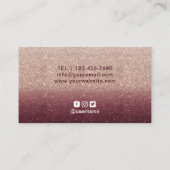 ブルゴーニュバラ金ゴールドドリップメイクアップアーティスト 名刺 (裏面)