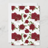 ブルゴーニュバラ金ゴールドフローラブートチャロキンセアニェラ 招待状 (裏面)