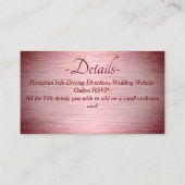 ブルゴーニュバラ金ゴールドブラッシュド結婚メタル詳細 エンクロージャーカード (正面)