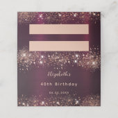 ブルゴーニュバラ金ゴールドミール料理 プレイスカード (外部開封)