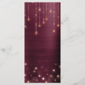 ブルゴーニュバラ金ゴールドモダンとエレガントなウェディングメニュー メニュー (裏面)