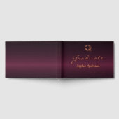 ブルゴーニュバラ金ゴールド名スクリプトキャップ卒業 ゲストブック (全面)