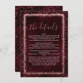 ブルゴーニュバラ金ゴールド散布紙吹雪詳細 エンクロージャーカード (正面/裏面)