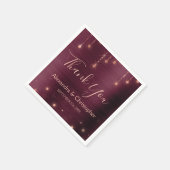 ブルゴーニュバラ金ゴールド結婚ズサンキュー スタンダードカクテルナプキン (角)