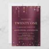 ブルゴーニュバラ金ゴールド21歳パーティー 招待状 (正面)