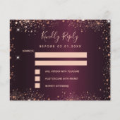 ブルゴーニュバラ金ゴールドRSVPカード (正面)