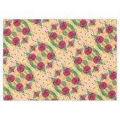 ブルゴーニュバラ開花 テーブルクロス (正面(横))