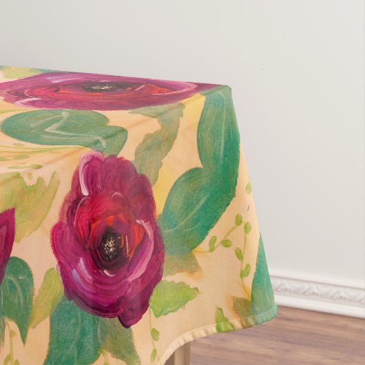 ブルゴーニュバラ開花 テーブルクロス (インサイチュ)
