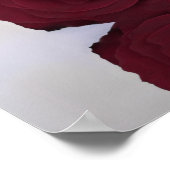 ブルゴーニュバラ25台結婚テーブルの座席表 ポスター (角)