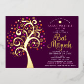 ブルゴーニュバルミツワーライフスクリプト実在金ゴールド 箔招待状 (正面)