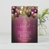 ブルゴーニュバルーングリッターブライダルシャワー 招待状 (スタンド正面)
