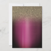 ブルゴーニュバルーンワイントラックグリッターブライダルシャワー 招待状 (裏面)