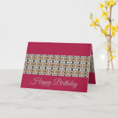 ブルゴーニュパターン（の模様が）あるデザイン カード (黄色い花)