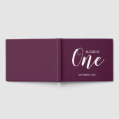 ブルゴーニュパーソナライズされたファースト誕生日ゲストブック ゲストブック (全面)