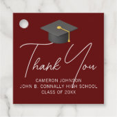 ブルゴーニュパーソナライズされた大学院卒業党 フェイバータグ (正面)