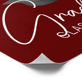 ブルゴーニュパーソナライズされた2025年度卒業パーティー ポスター (角)