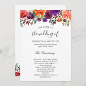 ブルゴーニュパープルオレンジ結婚フローラ プログラム (正面/裏面)