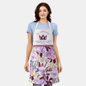 ブルゴーニュパープルフローラ | キッチンの女王 エプロン (着用した状態)
