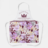 ブルゴーニュパープルフローラ | キッチンの女王 エプロン (正面)