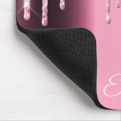 ブルゴーニュピンクグリッターはメタリック名を乾燥させる マウスパッド (コーナー)