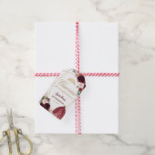 ブルゴーニュピンクフローラキンセアニェラお願い ギフトタグ (より糸付き)