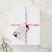 ブルゴーニュピンクフローラキンセアニェラお願い ギフトタグ (より糸付き)