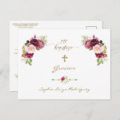 ブルゴーニュピンクフローラバプテスペインのィスグラシアス ポストカード (正面/裏面)