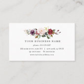 ブルゴーニュピンクフローラプロフェッショナルメイクアップアーティスト 名刺 (裏面)