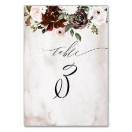 ブルゴーニュピンクローズウォーターフローラNo 結婚3 テーブルナンバー