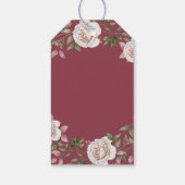 ブルゴーニュピンクローズフローラブライダルシャワーありがとう ギフトタグ (裏面)