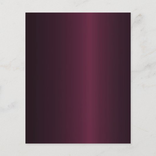 ブルゴーニュピンクローズフローラレース結婚式招待状 (裏面)