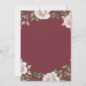 ブルゴーニュピンクローズポストウェディングレセプションのみ 招待状 (裏面)