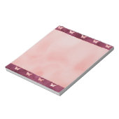 ブルゴーニュピンク蝶 ノートパッド (回転)