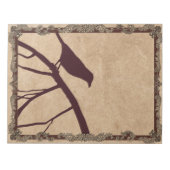 ブルゴーニュファンシークロウ – フレームアンティーク背景 ノートパッド (正面)