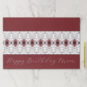 ブルゴーニュファンシーフローラアクセント付き紙ランチョンマット ペーパーパッド (インサイチュ)