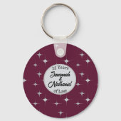 ブルゴーニュファンシー周年記念カスタムのカップル名 キーホルダー (正面)