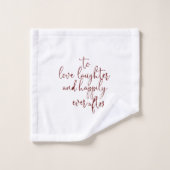 ブルゴーニュファンシー書のミニマリスト バスタオルセット (ウォッシュタオル)