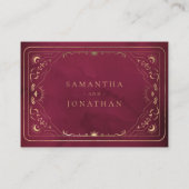 ブルゴーニュフェイク金ゴールドタロットシレ結婚ンツ詳細 エンクロージャーカード (裏面)